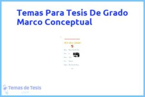 Tesis de Grado Marco Conceptual: Ejemplos y temas TFG TFM