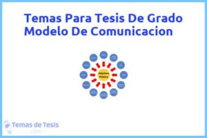 Tesis de Grado Modelo De Comunicacion: Ejemplos y temas TFG TFM
