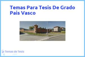 Tesis de Grado Pais Vasco: Ejemplos y temas TFG TFM