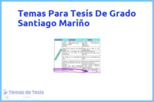 Tesis de Grado Santiago Mariño: Ejemplos y temas TFG TFM