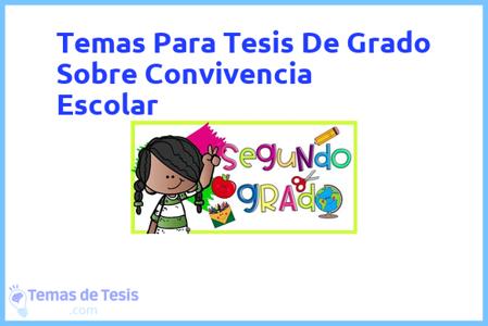Tesis de Grado Sobre Convivencia Escolar: Ejemplos y temas TFG TFM