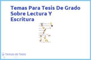 Tesis de Grado Sobre Lectura Y Escritura: Ejemplos y temas TFG TFM