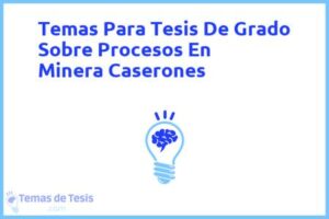 Tesis de Grado Sobre Procesos En Minera Caserones: Ejemplos y temas TFG TFM