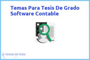 Tesis de Grado Software Contable: Ejemplos y temas TFG TFM