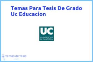 Tesis de Grado Uc Educacion: Ejemplos y temas TFG TFM
