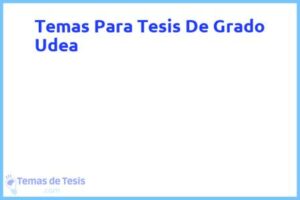 Tesis de Grado Udea: Ejemplos y temas TFG TFM