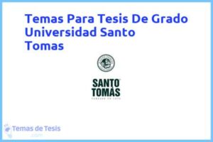 Tesis de Grado Universidad Santo Tomas: Ejemplos y temas TFG TFM