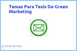 Tesis de Green Marketing: Ejemplos y temas TFG TFM