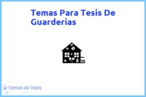 Tesis de Guarderias: Ejemplos y temas TFG TFM