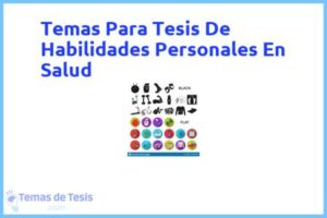Tesis de Habilidades Personales En Salud: Ejemplos y temas TFG TFM