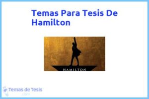 Tesis de Hamilton: Ejemplos y temas TFG TFM