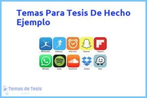 Tesis de Hecho Ejemplo: Ejemplos y temas TFG TFM