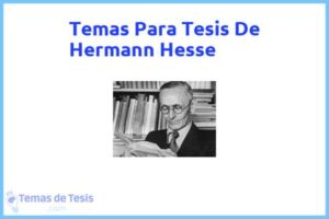 Tesis de Hermann Hesse: Ejemplos y temas TFG TFM