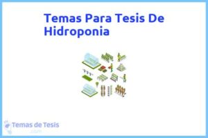 Tesis de Hidroponia: Ejemplos y temas TFG TFM