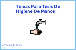 Tesis de Higiene De Manos: Ejemplos y temas TFG TFM