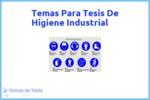 Tesis de Higiene Industrial: Ejemplos y temas TFG TFM
