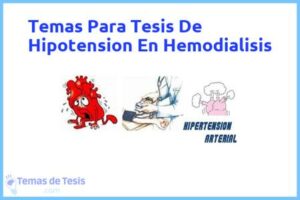 Tesis de Hipotension En Hemodialisis: Ejemplos y temas TFG TFM