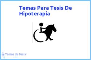 Tesis de Hipoterapia: Ejemplos y temas TFG TFM
