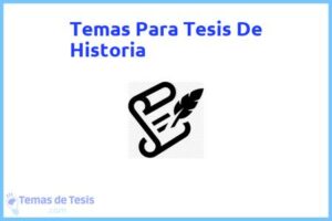 Tesis de Historia: Ejemplos y temas TFG TFM