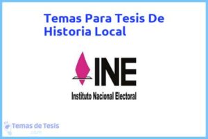 Tesis de Historia Local: Ejemplos y temas TFG TFM