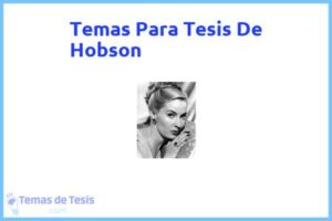 Tesis de Hobson: Ejemplos y temas TFG TFM