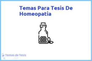 Tesis de Homeopatia: Ejemplos y temas TFG TFM