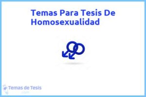 Tesis de Homosexualidad: Ejemplos y temas TFG TFM