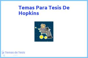 Tesis de Hopkins: Ejemplos y temas TFG TFM