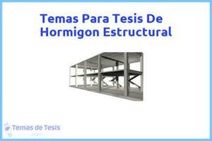Tesis de Hormigon Estructural: Ejemplos y temas TFG TFM