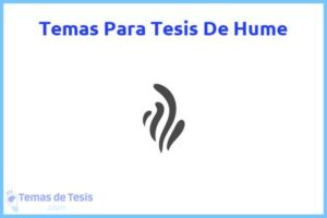 Tesis de Hume: Ejemplos y temas TFG TFM