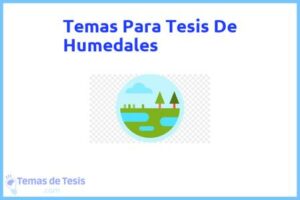 Tesis de Humedales: Ejemplos y temas TFG TFM