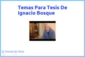 Tesis de Ignacio Bosque: Ejemplos y temas TFG TFM