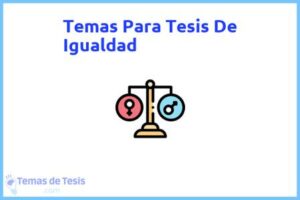 Tesis de Igualdad: Ejemplos y temas TFG TFM