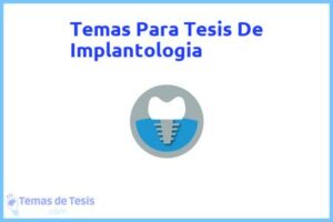 Tesis de Implantologia: Ejemplos y temas TFG TFM