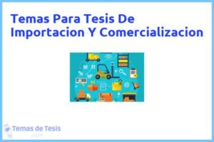 Tesis de Importacion Y Comercializacion: Ejemplos y temas TFG TFM