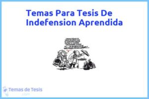 Tesis de Indefension Aprendida: Ejemplos y temas TFG TFM
