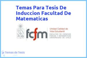Tesis de Induccion Facultad De Matematicas: Ejemplos y temas TFG TFM