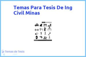 Tesis de Ing Civil Minas: Ejemplos y temas TFG TFM