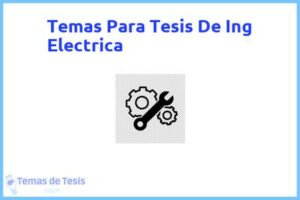 Tesis de Ing Electrica: Ejemplos y temas TFG TFM