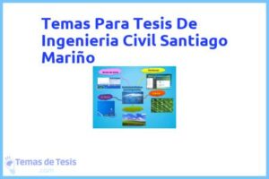 Tesis de Ingenieria Civil Santiago Mariño: Ejemplos y temas TFG TFM