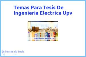 Tesis de Ingenieria Electrica Upv: Ejemplos y temas TFG TFM