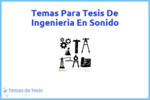 Tesis de Ingenieria En Sonido: Ejemplos y temas TFG TFM