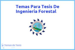 Tesis de Ingenieria Forestal: Ejemplos y temas TFG TFM