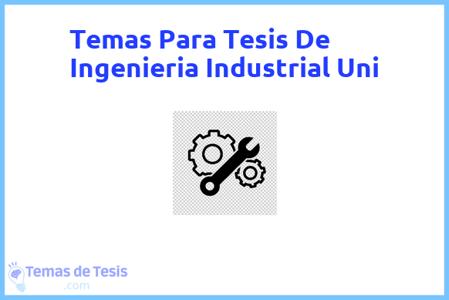 Tesis de Ingenieria Industrial Uni: Ejemplos y temas TFG TFM