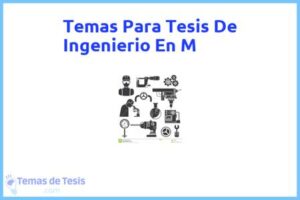 Tesis de Ingenierio En M: Ejemplos y temas TFG TFM