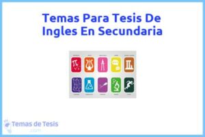 Tesis de Ingles En Secundaria: Ejemplos y temas TFG TFM