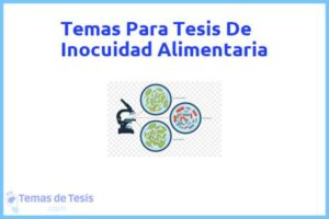 Tesis de Inocuidad Alimentaria: Ejemplos y temas TFG TFM