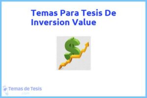 Tesis de Inversion Value: Ejemplos y temas TFG TFM