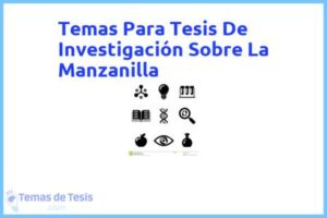 Tesis de Investigación Sobre La Manzanilla: Ejemplos y temas TFG TFM