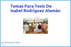 Tesis de Isabel Rodríguez Alemán: Ejemplos y temas TFG TFM